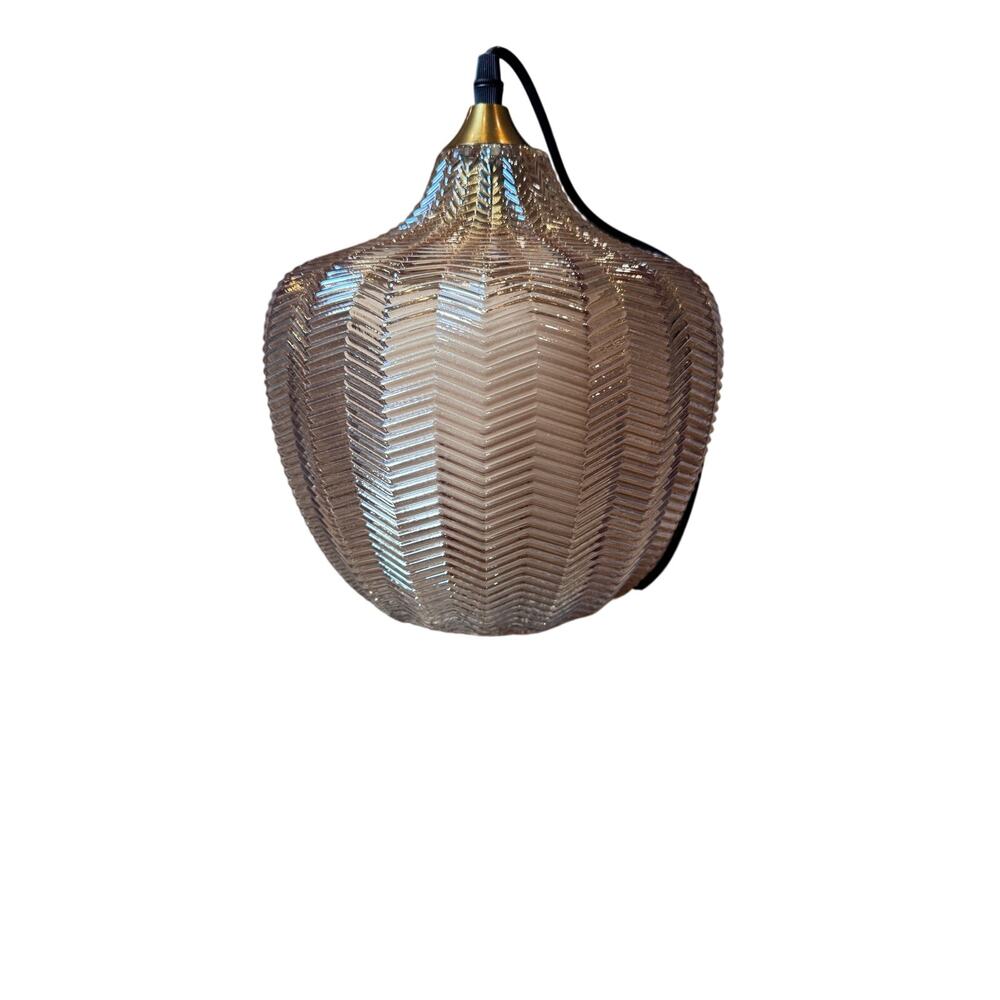 Modern Gold Glass Pendant Light Fixture Farmhouse Hanging Lamp